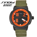 2015 Popular ronda Dial negro ejército reloj de pulsera para hombres reloj regalo